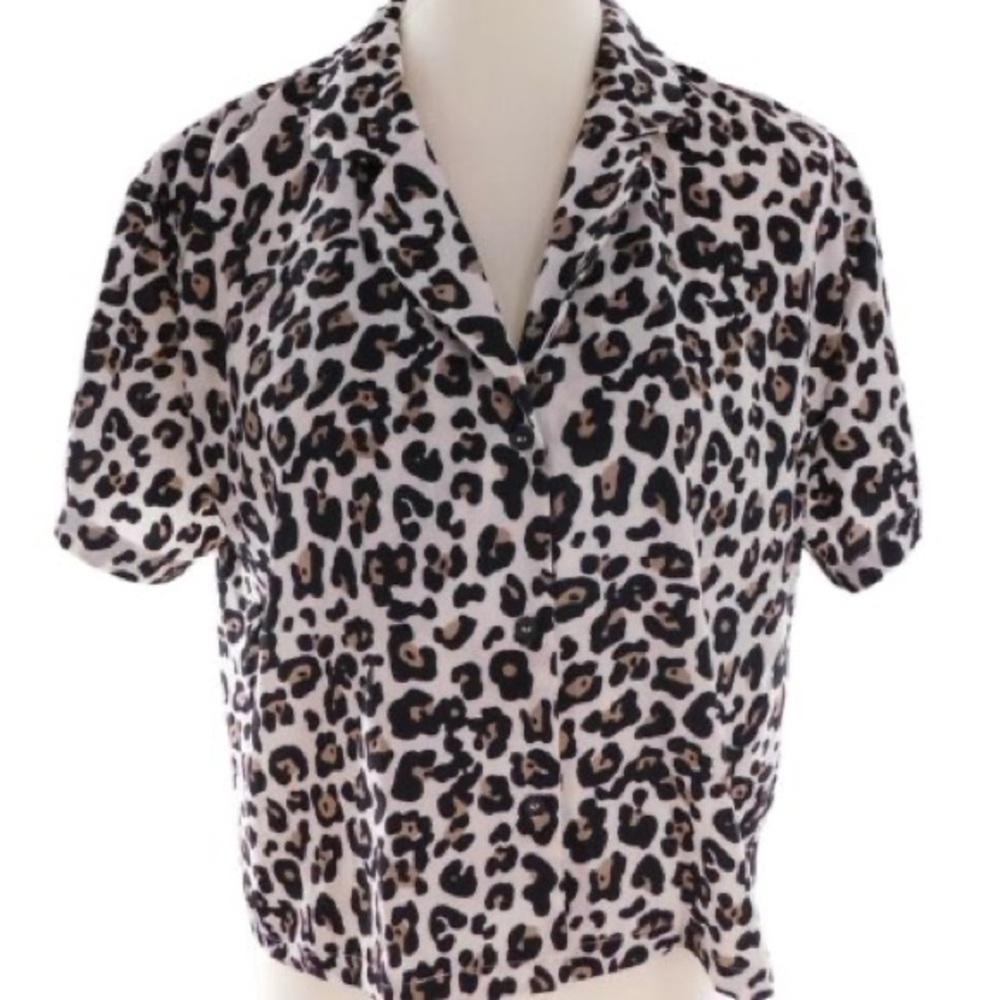 Code x Mode Leopard Print Button Down